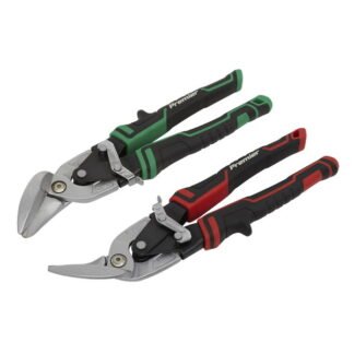 Sealey Premier High Leverage Offset Aviation Tin Snip Set 2pc (5054511894837) AK69072