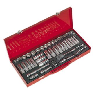 Sealey Premier Metric/Imperial Socket Set 3/8IN Sq Drive 45pc (5024209231749) AK692