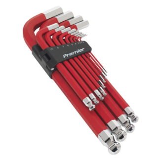 Sealey Premier Jumbo Anti- Slip Ball- End Hex Key Set 13pc (5054511203509) AK7187