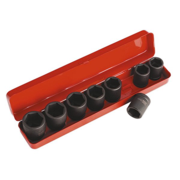Sealey Premier Impact Socket Set 3/4IN Sq Drive 8pc (5024209101561) AK77/9M