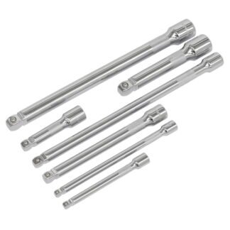 Sealey Premier Wobble/Rigid Extension Bar Set 1/4IN , 3/8IN & 1/2IN Sq Drive 7pc (5024209318556) AK770