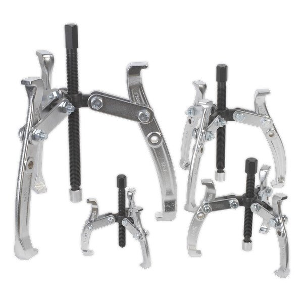 Sealey Reversible Triple Leg Puller Set 4pc (5024209101585) AK79