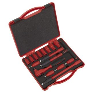 Sealey Premier Insulated Socket Set 3/8IN Sq Drive 16pc - VDE Approved (5051747690240) AK7940