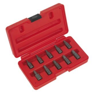 Sealey Multi- Spline Screw Extractor Set 10pc (5054511112627) AK8181