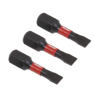 Sealey Premier Slotted Impact Power Tool Bits 4.5 x 25mm 3pc (5054511956399) AK8201