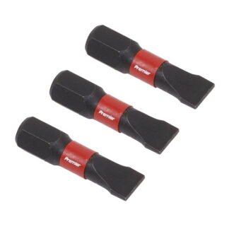 Sealey Premier Slotted Impact Power Tool Bits 6.5 x 25mm 3pc (5054511956436) AK8203