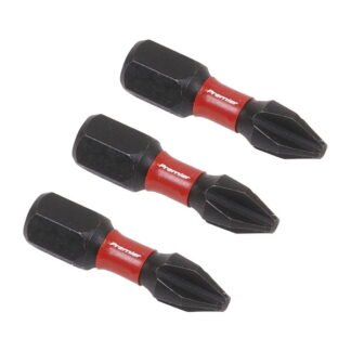 Sealey Premier Phillips Impact Power Tool Bits #2 x 25mm 3pc (5054511956566) AK8205