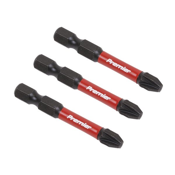 Sealey Premier Pozi Impact Power Tool Bits #3 x 50mm 3pc (5054511956382) AK8234