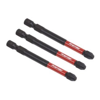 Sealey Premier Pozi Impact Power Tool Bits #3 x 75mm 3pc (5054511957402) AK8259