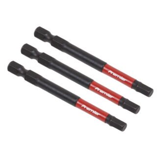 Sealey Premier Hex Impact Power Tool Bits 5 x 75mm 3pc (5054511957280) AK8263