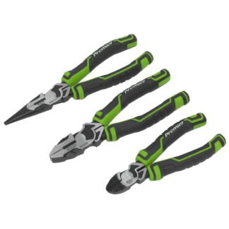 Sealey Premier High Leverage Pliers Set 3pc - Green (5054511683578) AK8376HV