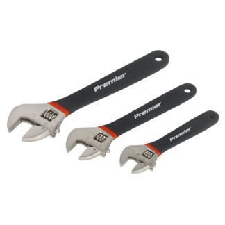 Sealey Premier Adjustable Ni- Fe Finish Wrench Set 3pc (5024209093668) AK907
