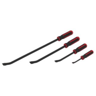 Sealey Premier Heavy- Duty Angled Pry Bar Set with Hammer Cap 4pc (5024209711319) AK9105