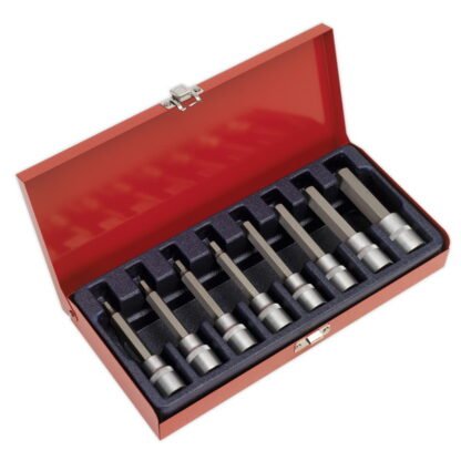 Sealey Premier Hex Socket Bit Set 1/2IN Sq Drive 8pc (5024209350044) AK9310