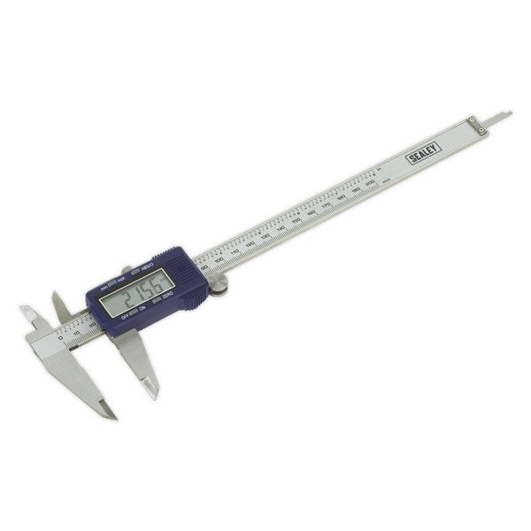 Sealey Digital Vernier Caliper 0- 200mm(0- 8IN ) (5024209838153) AK9622EV
