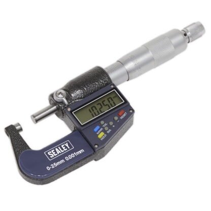 Sealey Digital External Micrometer 0- 25mm(0- 1IN ) (5054511376036) AK9635D