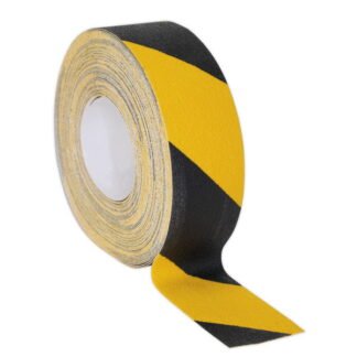 Sealey Self- Adhesive Anti- Slip Tape 50mm x 18m - Black & Yellow (5054511057645) ANTBY18
