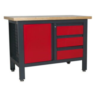Sealey Workbench with 3 Drawers & Cupboard (5054511099867) AP1372B