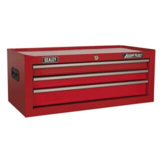 Sealey American PRO® Mid- Box Tool Chest 3 Drawer - Red (5054511148503) AP223