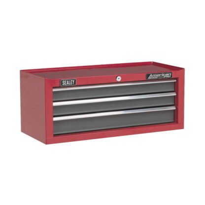 Sealey American PRO® Mid- Box Tool Chest 3 Drawer - Red/Grey (5051747504394) AP22309BB