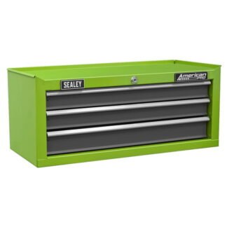 Sealey American PRO® Mid- Box Tool Chest 3 Drawer - Green/Grey (5054630167454) AP22309BBHV