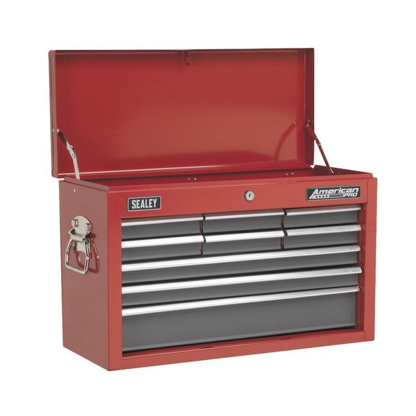 Sealey American PRO® Topchest 9 Drawer - Red/Grey (5054630218330) AP22509BB