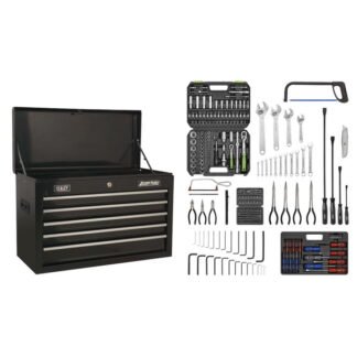 Sealey American PRO® Topchest 5 Drawer with 272pc Tool Kit - Black (5054511201987) AP225BCOMBO