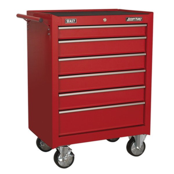 Sealey American PRO® Rollcab 6 Drawer - Red (5054511148541) AP226