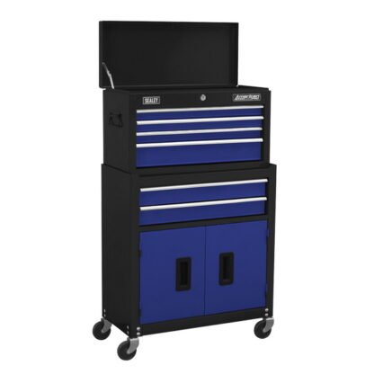 Sealey American PRO® Topchest & Rollcab Combination 6 Drawer - Blue (5054630142628) AP22B