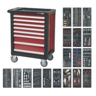 Sealey Premier™ Rollcab 8 Drawer with 707pc Tool Kit (5051747343740) AP2408TTC08