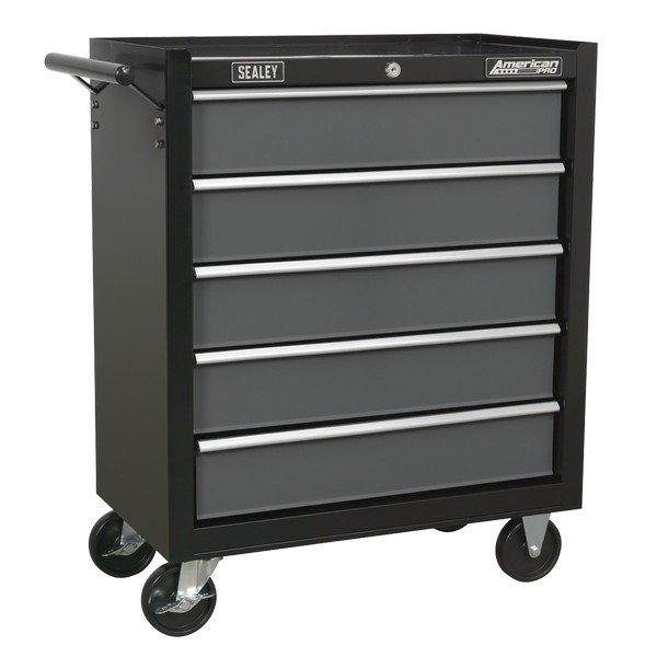 Sealey American PRO® Rollcab 5 Drawer - Black/Grey (5054630209055) AP2505B