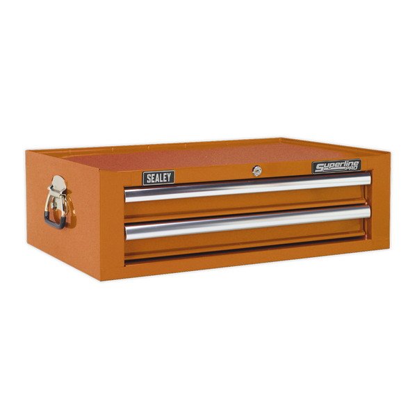 Sealey Superline PRO® Mid- Box Tool Chest 2 Drawer - Orange (5051747863750) AP26029TO