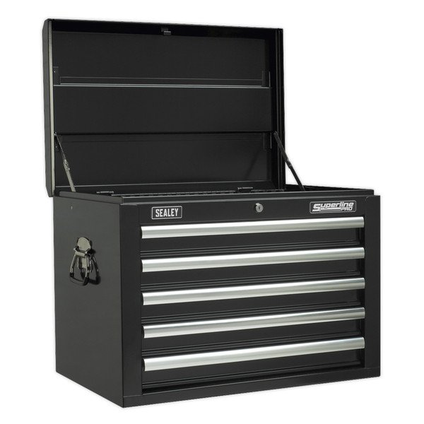 Sealey Superline PRO® Topchest 5 Drawer - Black (5051747447530) AP26059TB