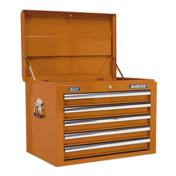 Sealey Superline PRO® Topchest 5 Drawer - Orange (5051747863743) AP26059TO