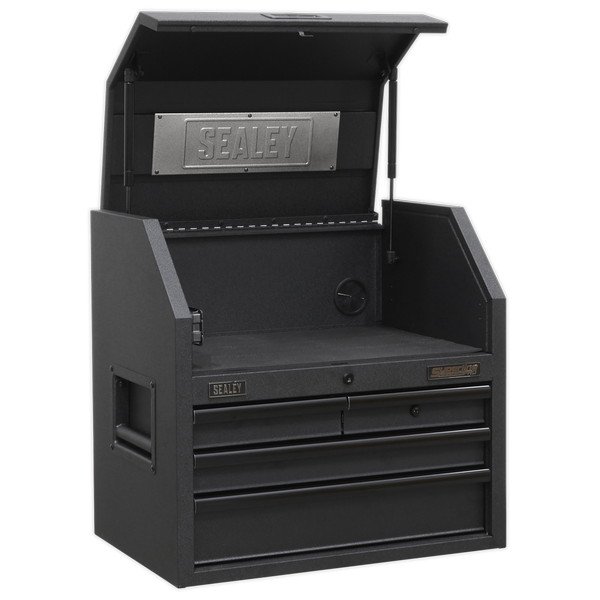 Sealey Superline PRO® Black Edition Topchest with 4 Soft Close Drawers & Power Bar 660mm (5054511261578) AP2704BE