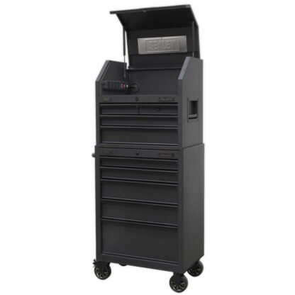 Sealey Superline PRO® Black Edition Tool Chest Combination with 9 Soft Close Drawers & Power Bar (5054511318463) AP27BESTACK
