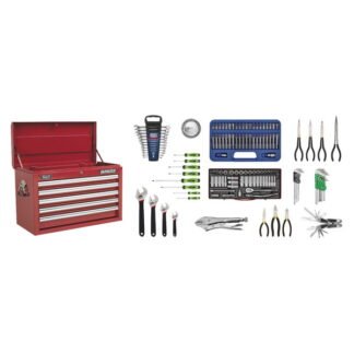 Sealey Superline PRO® Topchest 5 Drawer with 139pc Tool Kit - Red (5051747493797) AP33059COMBO