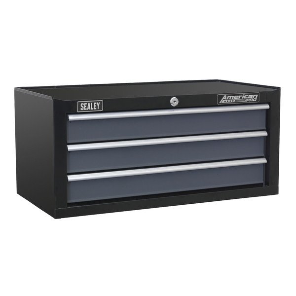 Sealey American PRO® Mid- Box Tool Chest 3 Drawer - Black/Grey (5054630138201) AP3503TB