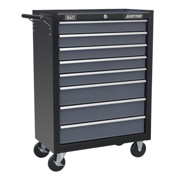 Sealey American PRO® Rollcab 8 Drawer - Black/Grey (5054630138195) AP3508TB