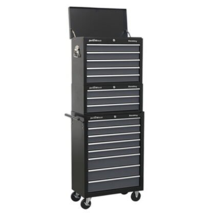 Sealey American PRO® Tool Chest Combination 16 Drawer - Black/Grey (5054511153422) AP35STACK