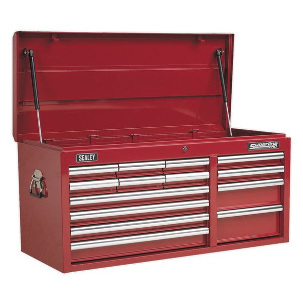 Sealey Superline PRO® Heavy- Duty Topchest 14 Drawer - Red (5051747470408) AP41149