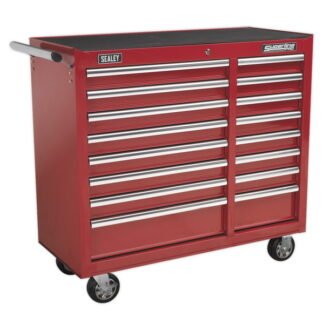 Sealey Superline PRO® Heavy- Duty Rollcab 16 Drawer - Red (5051747470361) AP41169
