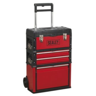 Sealey Mobile Steel/Composite Toolbox with 3 Compartments (5054511185171) AP548