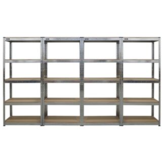 Sealey Racking Unit 5 Shelf 150kg Capacity Per Level - Set of 4 (5054511318494) AP6150GSCOMBO