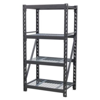 Sealey Heavy- Duty Racking Unit with 4 Mesh Shelves 640kg Capacity Per Level (5054511084887) AP6372
