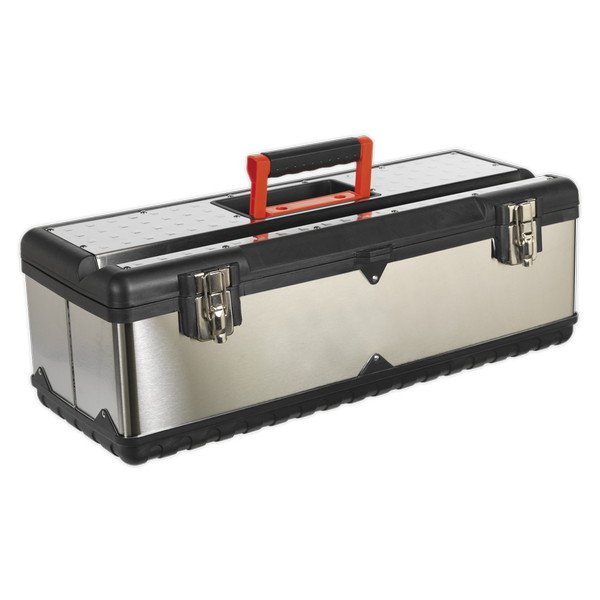 Sealey Stainless Steel Toolbox with Tote Tray 660mm (5024209478120) AP660S