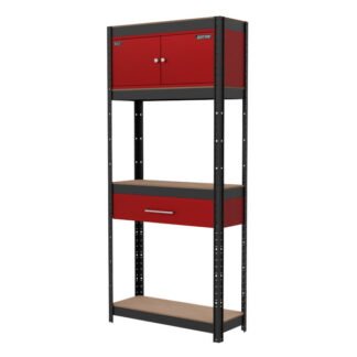 Sealey Shelving Unit 4- Tier with Cupboard & Drawer (5054630441486) AP830R