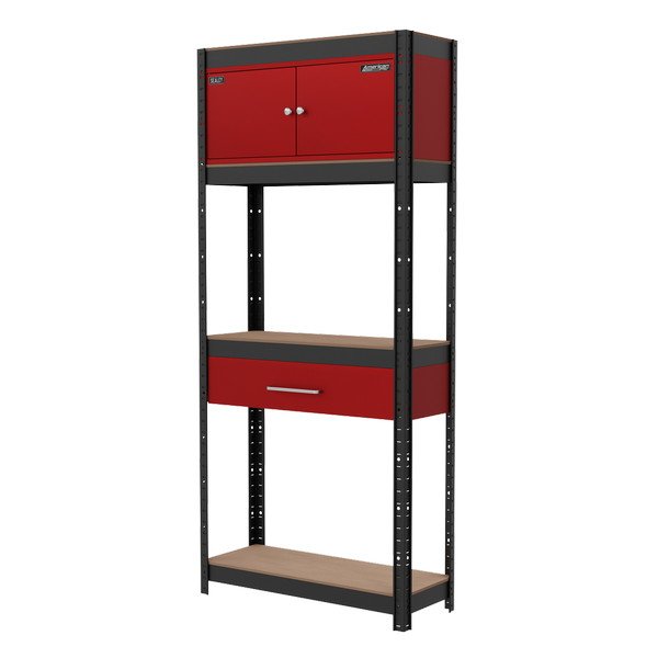 Sealey Shelving Unit 4- Tier with Cupboard & Drawer (5054630441486) AP830R