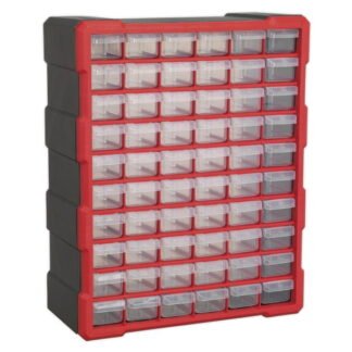 Sealey Cabinet Box 60 Drawer - Red/Black (5054511212136) APDC60R