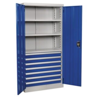 Sealey Premier Industrial™ Cabinet with 7 Drawers & 3 Shelves 1800mm (5051747699687) APICCOMBO7